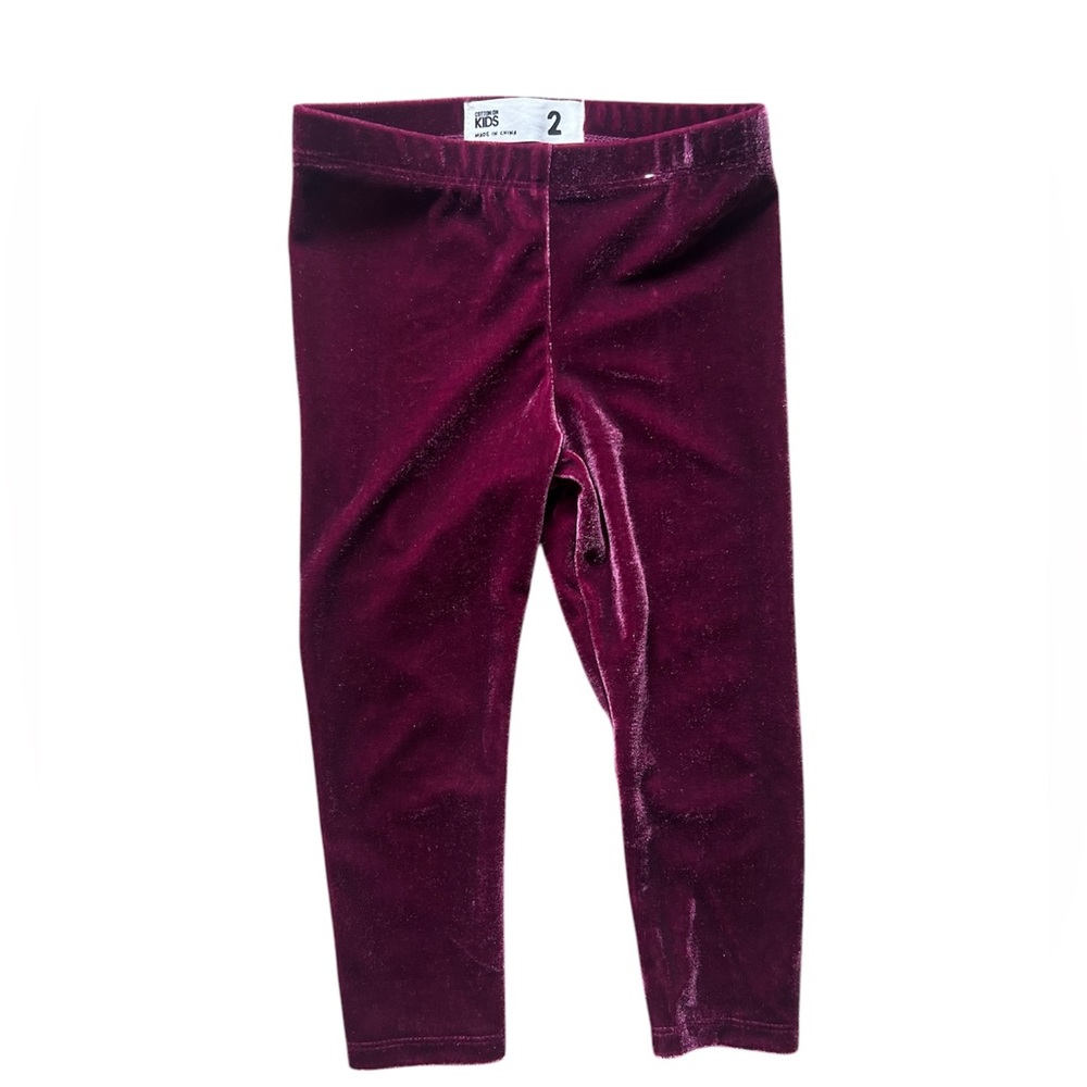 Cotton On Kids Crushed Berry Velvet Leggings | 2T NWOT
